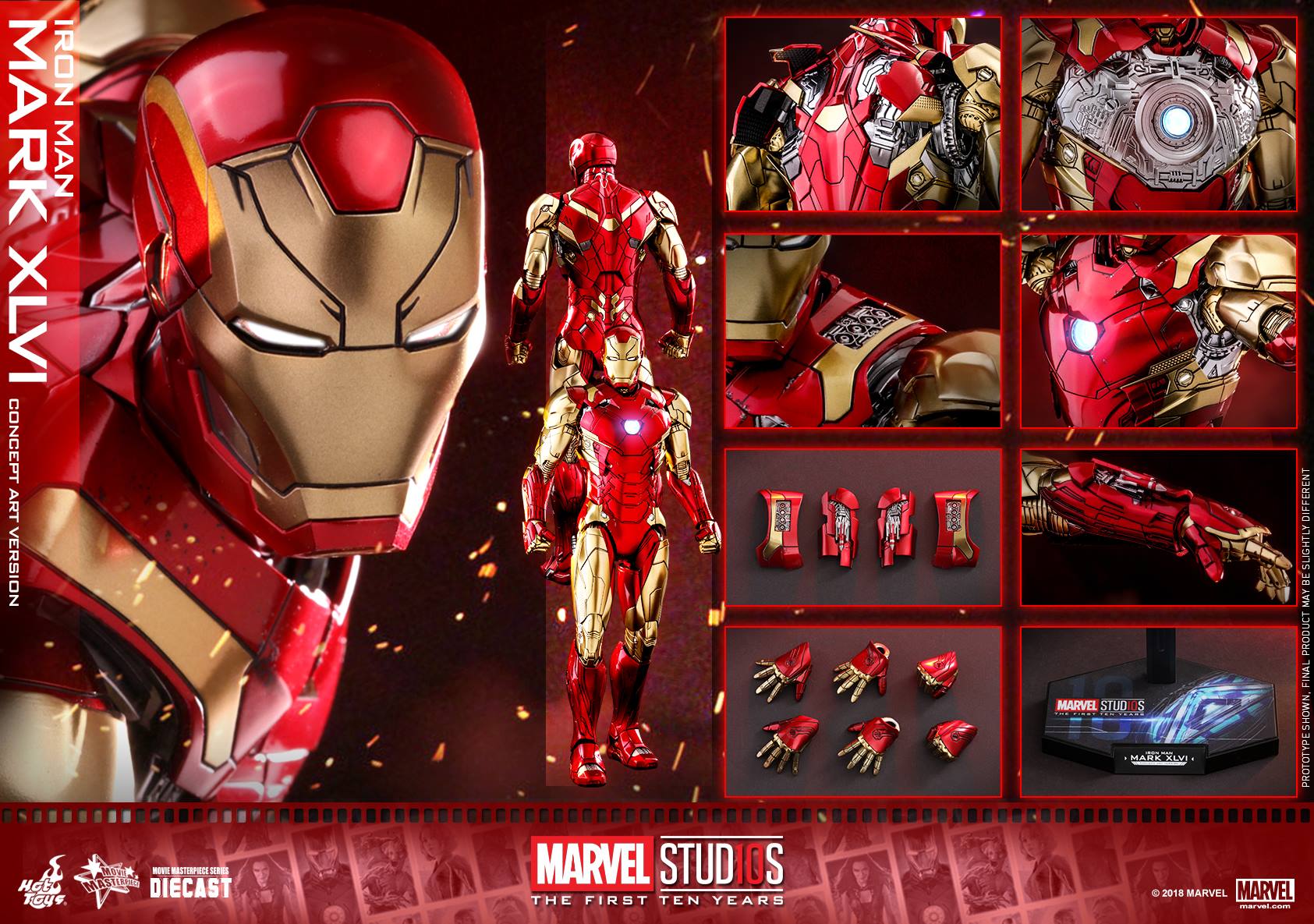 Hot toys Iron man ครบรอบ 10 ปี Marvel Studios 